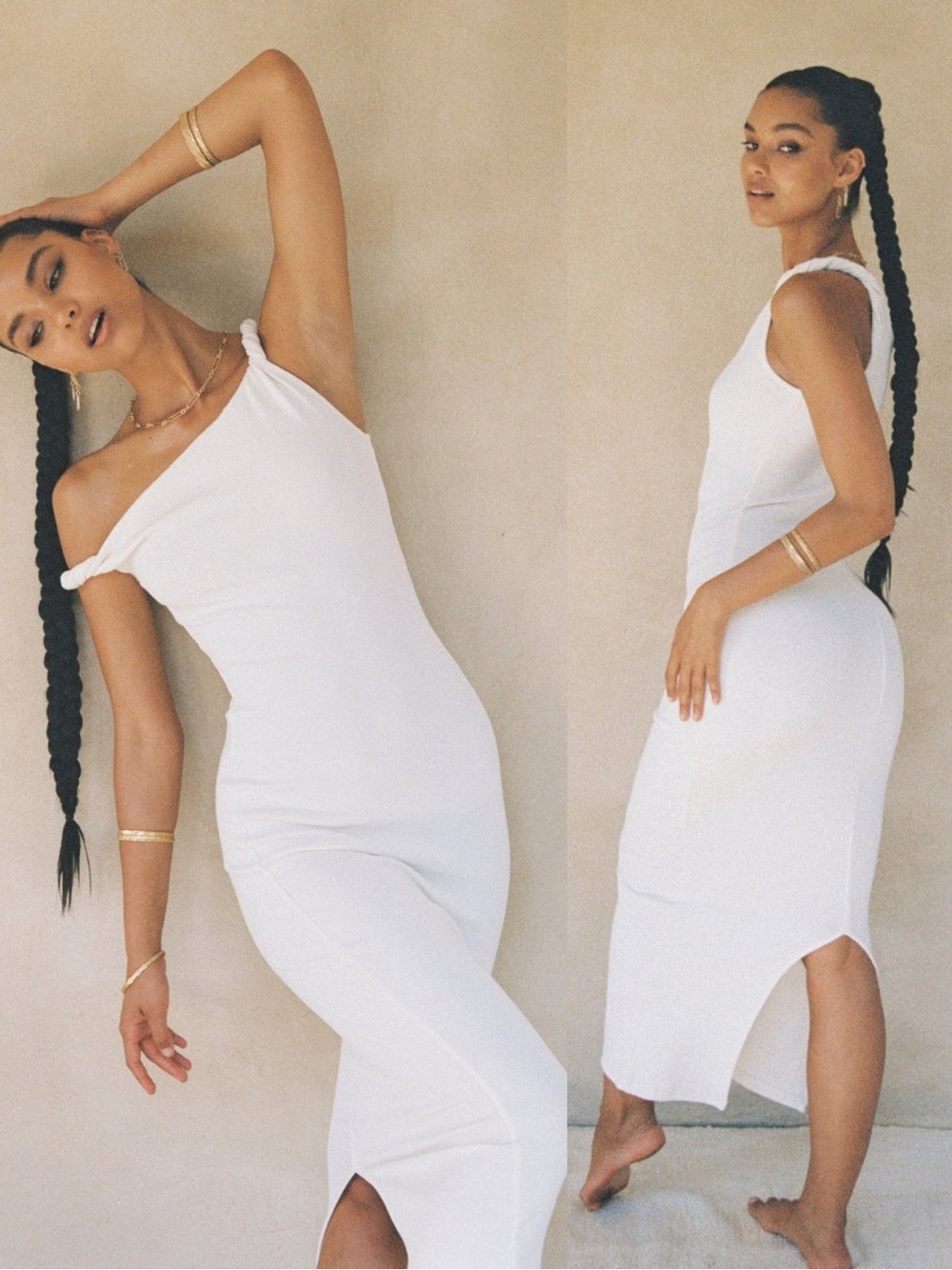 NWT Johansen Long Poppy Dress in White Medium - Picture 16 of 16